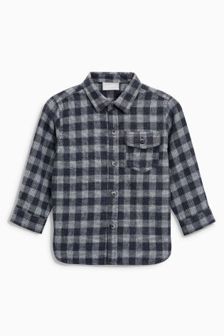 Grey Brushed Check Shirt (3mths-6yrs)